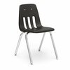 Virco 9000 Series 18" Classroom Chair, 5th Grade - Adult with Nylon Glides - Black Seat 9018